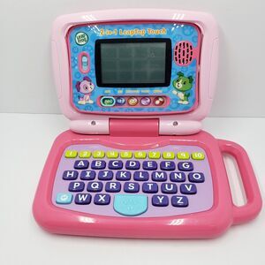 LeapFrog 2 In 1 My Own Leaptop Touch Laptop Tablet Computer For Kids Pink Tested